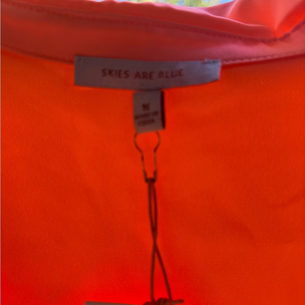 Skies Are Blue Orange Blouse - Picture 4 of 4